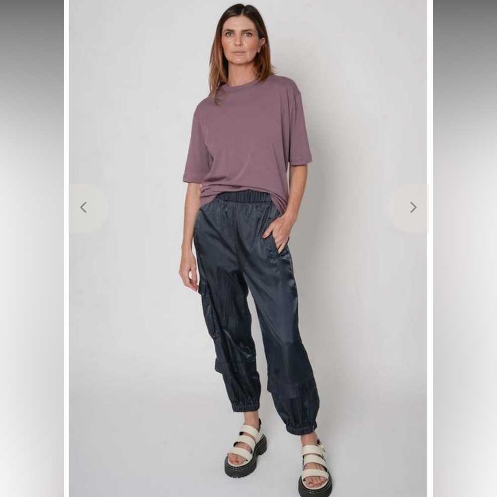 A New Day Women's Elbow Sleeve Mock Turtleneck Ribbed T-Shirt purple color - Picture 3 of 7
